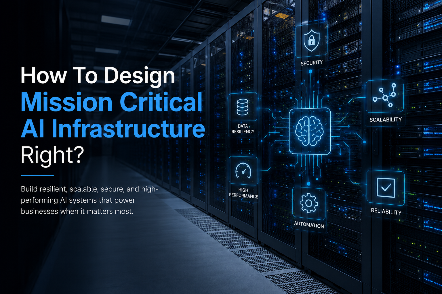 How To Design Mission Critical AI Infrastructure Right?